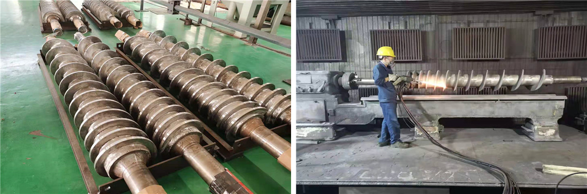 螺旋軸噴塗碳化鎢強化塗層 螺旋軸噴塗碳化鎢強化塗層