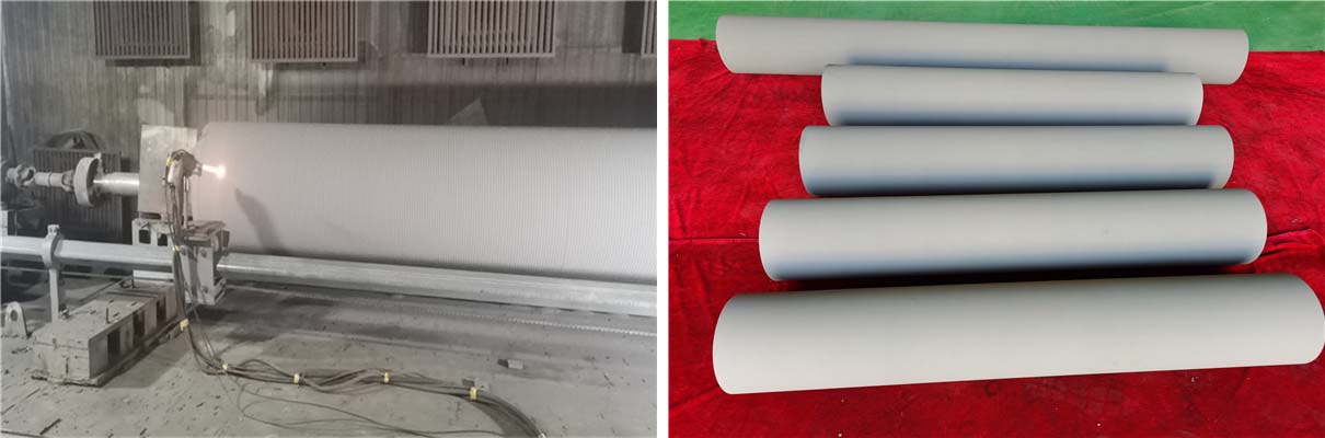 複卷機底輥表麵熱噴塗強化修複