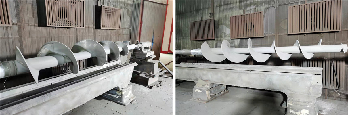 螺旋軸表麵超音速噴塗碳化鎢塗層